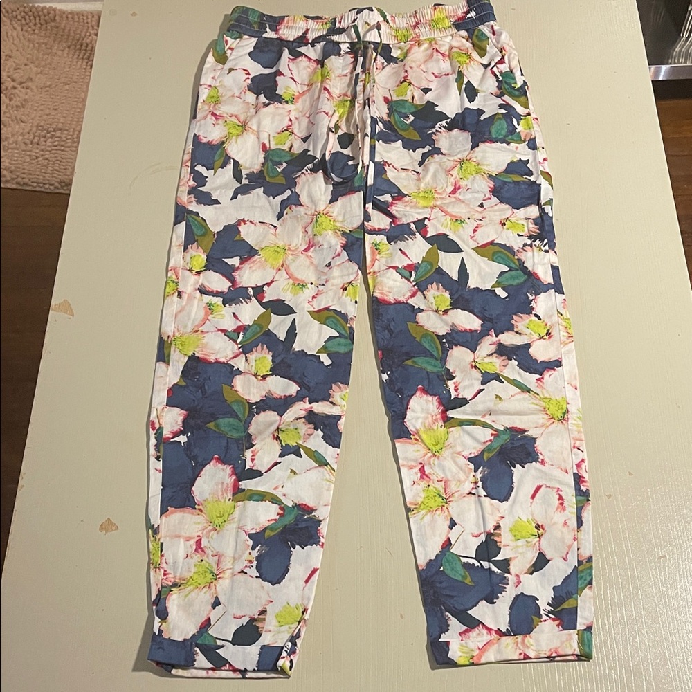 J. Crew Multicolor Floral Pants- Size 0